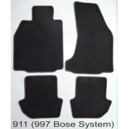 Alfombras Alfombrillas para Porsche 911 (997) ribete negro