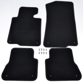 Alfombras Alfombrillas a medida BMW Serie 3 E46 Cabrio en Velour con fijaciones