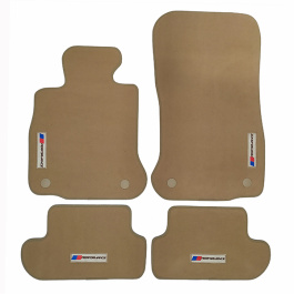 Alfombras Alfombrillas en moqueta Premium velour en color beige para BMW Serie 6 Coupe F13 desde 2011 hasta 2018
